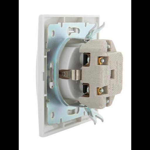 Розетка 1-м СП Mira 16А IP20 с заземл. с защ. крышкой с бел. вставкой керамика бел. LEZARD 701-0202- фото 5