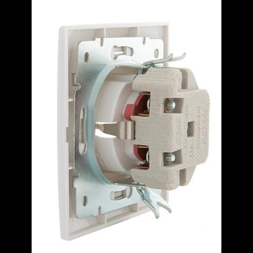Розетка 1-м СП Mira 16А IP20 с заземл. защ. шторки с бел. вставкой керамика бел. LEZARD 701-0202-124 фото 5