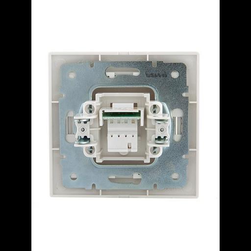 Розетка телефонная 1-м СП Mira RJ11 бел./бел. LEZARD 701-0202-137 фото 4