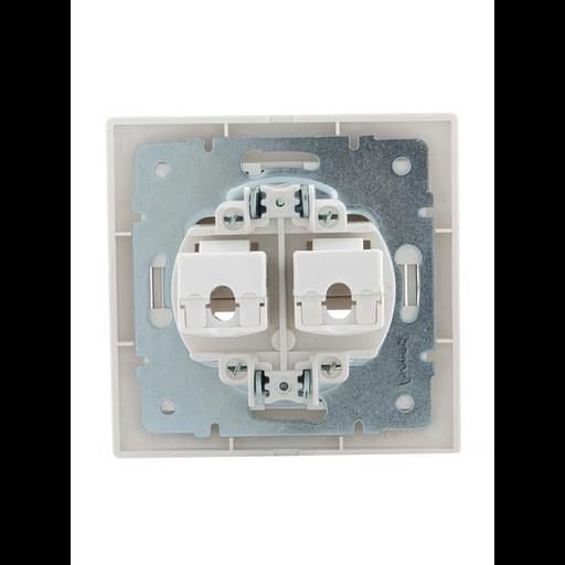 Розетка компьютерная 2-м СП Mira RJ45 бел./бел. LEZARD 701-0202-141 фото 4