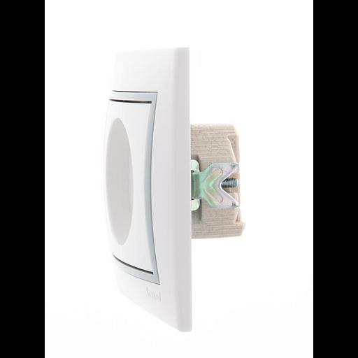 Розетка 1-м СП Mira 16А IP20 без заземл. с сер. вставкой керамика бел. LEZARD 701-0215-121 фото 3