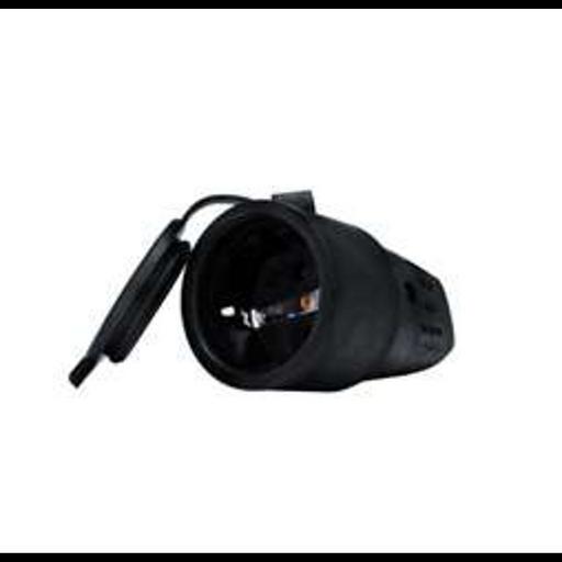 Разъем штепсельный 16А IP44 250В (еврослот) с заземл. каучук UNIVersal 602228 фото 1