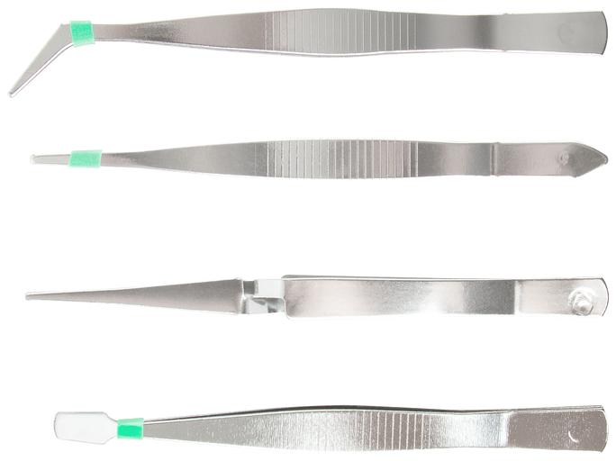 Пинцеты набор 4 штнержавеющие фото 1