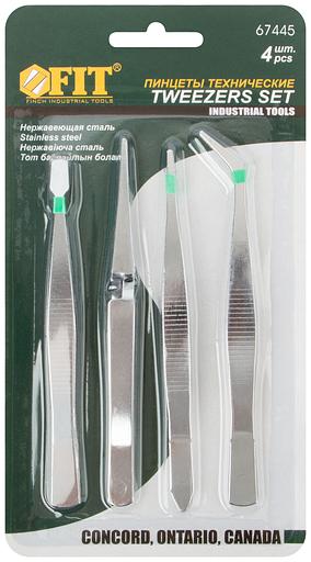 Пинцеты набор 4 штнержавеющие фото 3