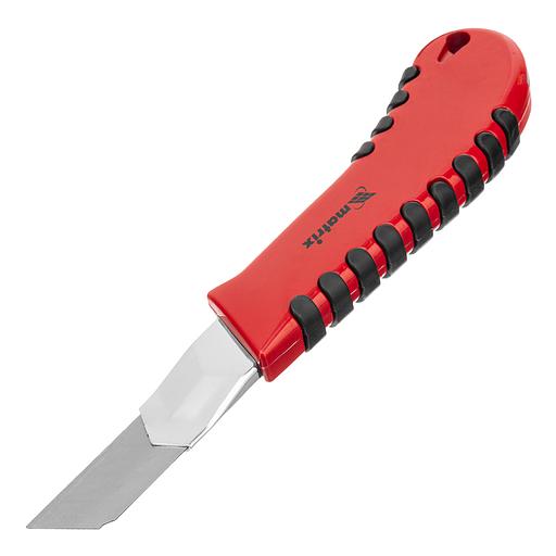 Нож, 18 мм выдвижное лезвие металлическая направляющая эргоном. двухкомпонентная рукоятка фото 2