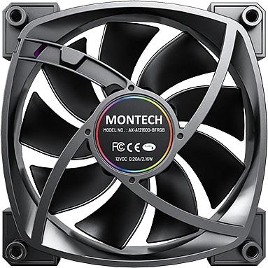 Вентилятор для корпуса Montech AX120 ARGB 120х120x25 черный 4-pin 27дБ (упак.:3шт) (AX120 PWM BLACK 3 IN 1) Ret фото 5