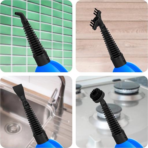 Швабра паровая Kitfort КТ-3927 1300Вт синий/черный фото 4