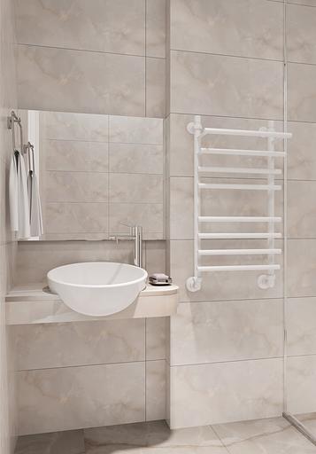 Полотенцесушитель водяной F Primo 80/50 с крепежом, фитингами и отражателями цвет хром фото 2