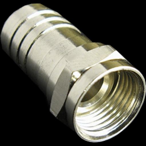 Разъем для коаксиального кабеля RG6 (Crimp) (100шт) фото 1