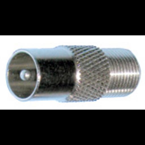 Переходник ТV-папа/F-мама для стыковки ТВ-кабеля с ТВ розеткой или телевизором (100шт) фото 1