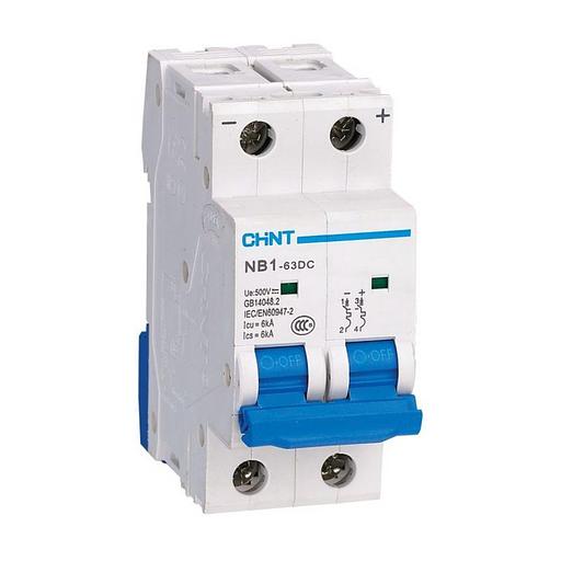 Выключатель автоматический модульный 2п C 4А 6кА NB1-63DC 500В DC (R) CHINT 182716 фото 1