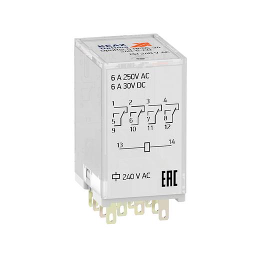 Реле промежуточное OptiRel G RP55-34-24D-6-CO КЭАЗ 281125 фото 1