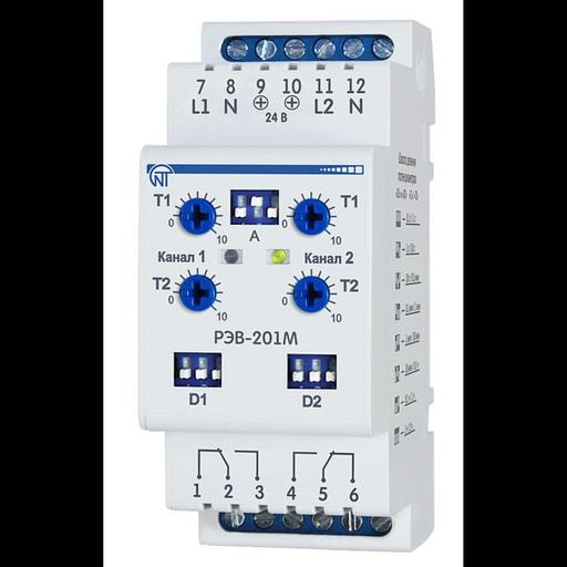 Реле времени РЭВ 201М 4 AC/DC время задержки программир. НовАтек-Электро 3425601201 фото 1