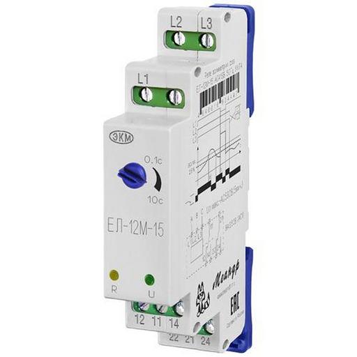 Реле контроля напряжения 3ф ЕЛ-12М-15 УХЛ4 AC 400В задержка срабатывания 0.1...10с ток контактов исп фото 1