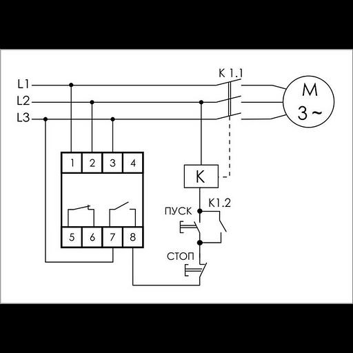 Реле контроля фаз для сетей с изолированной нейтралью CKF-11 (монтаж на DIN-рейке 35мм; регулировка фото 1