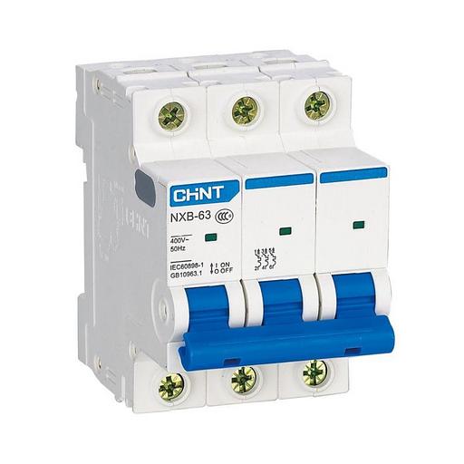 Выключатель автоматический модульный 3п D 16А 6кА NXB-63 (R) CHINT 814183 фото 1