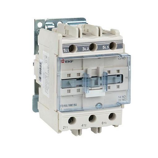 Контактор КМЭ 95А кат. 220В AC 1НО+1НЗ EKF ctr-s-95-220 фото 1