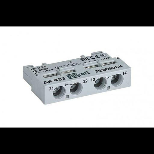 Контакт дополнительный фронтальный 1НО+1НЗ для ВА-431 DEKraft 21269DEK фото 1