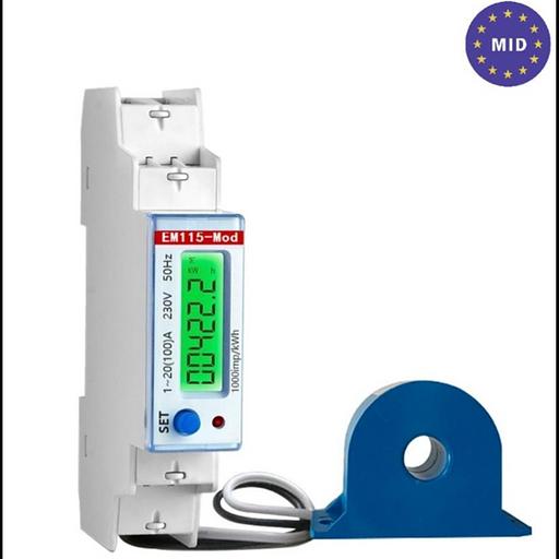 Счётчик электрической энергии EM115-MOD интерфейс RS485 MODBUS крепление DIN фото 1