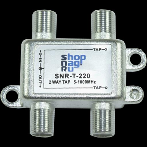 Ответвитель абонентский SNR-T-228 на 2 отвода, вносимое затухание IN-TAP 28dB. фото 1