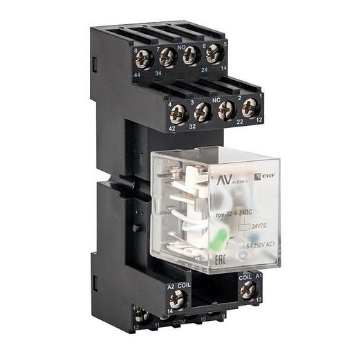 Разъем для реле РМ4 22/4 AVERES EKF rm4-22-4 фото 5