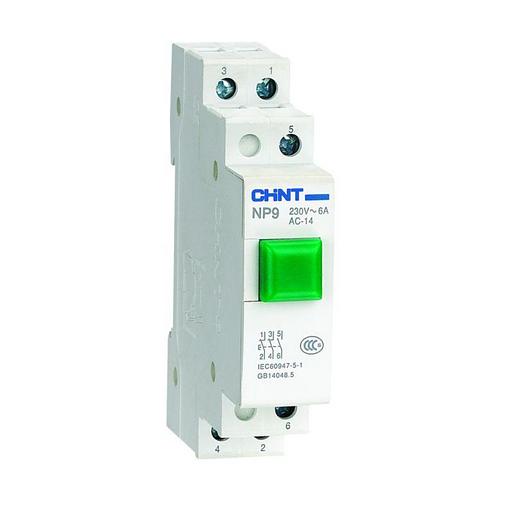 Кнопка модульная NP9-10/1 без подсветки 1НО зел. (R) CHINT 584052 фото 1