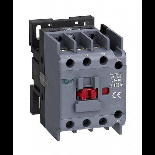 Контактор КМ-102 3п 25А кат. 230В AC 1НО AC-3 AC-4 DEKraft 22004DEK фото 1