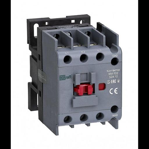 Контактор КМ-102 3п 32А кат. 230В AC 1НО AC-3 AC-4 DEKraft 22005DEK фото 1