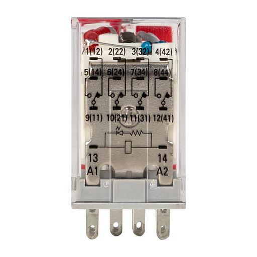 Реле промежуточное RPAt 22/4 5А 230В AC с кнопкой и мех. индикацией AVERES EKF rpat-22-4-230AC фото 4