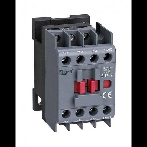 Контактор КМ-102 6А кат. 220В/230В AC 1НО AC-3 AC-4 DEKraft 22061DEK фото 1