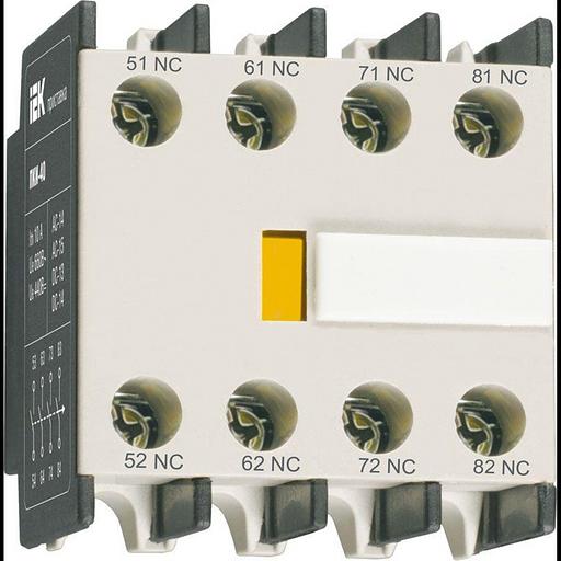 Приставка контактная ПКИ-04 доп. контакты 4р IEK KPK10-04 фото 1