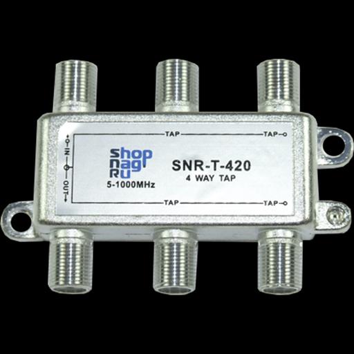 Ответвитель абонентский SNR-T-428, на 4 отвода, вносимое затухание IN-TAP 28dB. фото 1