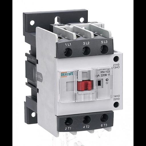 Контактор КМ-103 65А кат. 220В AC 1НО+1НЗ AC-3 DEKraft 22138DEK фото 1