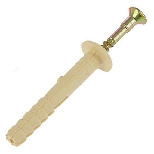 Дюбель-гвоздь 6х60 цилиндрический бортик, нейлон (100шт) фото 2