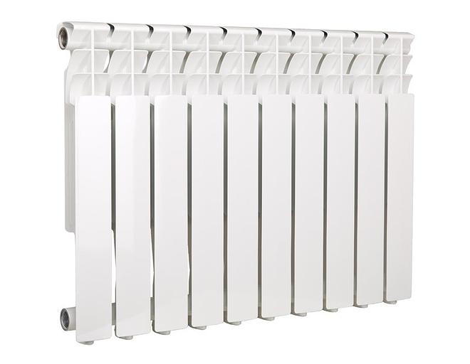 Радиатор алюминиевый секционный 500/80/10 боковое подключение фото 1