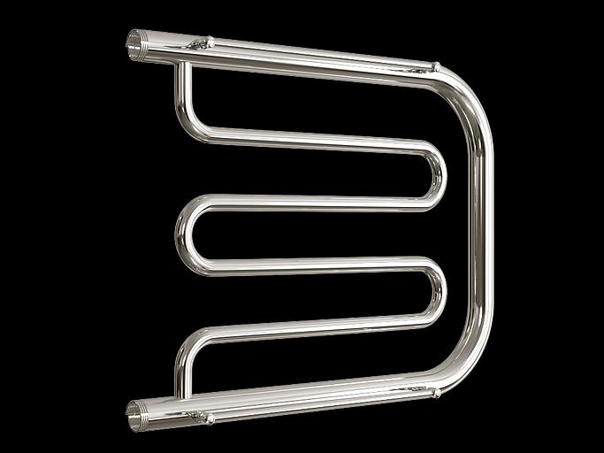 Полотенцесушитель водяной c полкой D 50/60 цвет хром фото 1