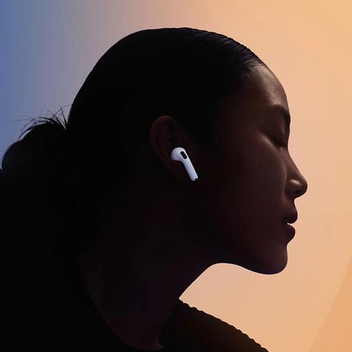 Гарнитура вкладыши Apple A3055,A3056,A3059 AirPods 4 ANC белый беспроводные bluetooth в ушной раковине (MXP93LL/A) фото 4