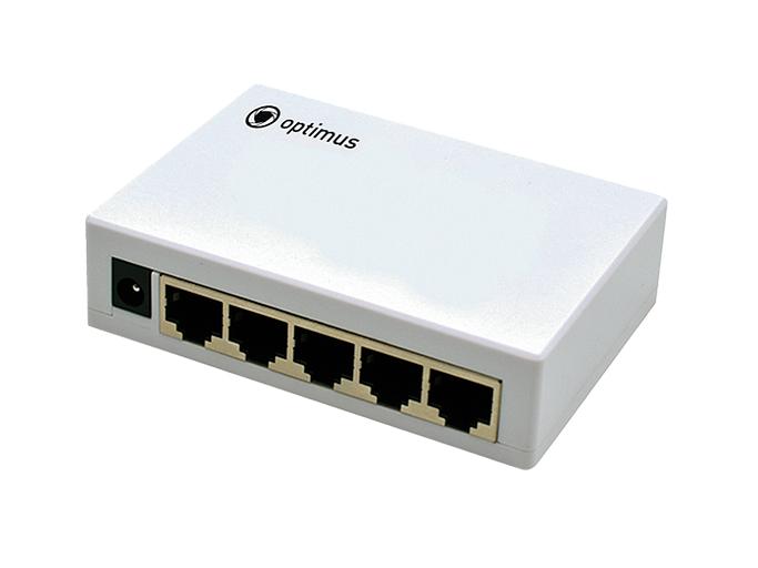 Коммутатор неуправляемый 5 портов RJ45 10 100 1000 Мб/с фото 1