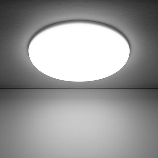 Светильник светодиодный ДВО 24 Вт 4000К 2400 лм 85-265В IP20 D170х27мм монт d155мм Пластик безрамочный Frameless Gauss фото 6