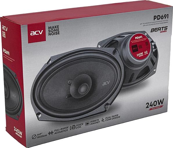 Колонки автомобильные ACV PD-691 BEATS (без решетки) 240Вт 91дБ 4Ом 16x23см (6x9дюйм) (ком.:2кол.) коаксиальные однополосные фото 7