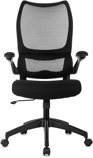 Кресло руководителя Бюрократ Sigma 1 черный сетка/ткань крестов. пластик фото 2