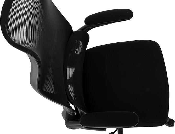 Кресло руководителя Бюрократ Sigma 1 черный сетка/ткань крестов. пластик фото 9