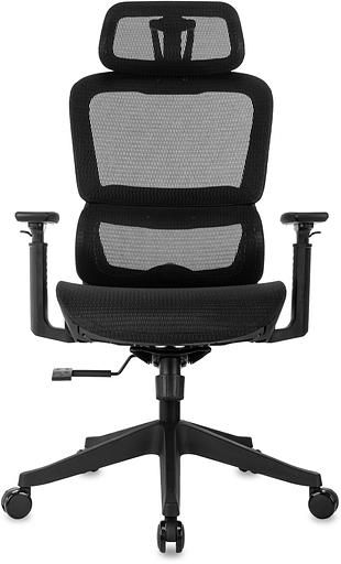 Кресло руководителя Бюрократ 831 черный сетка с подголов. крестов. пластик фото 2