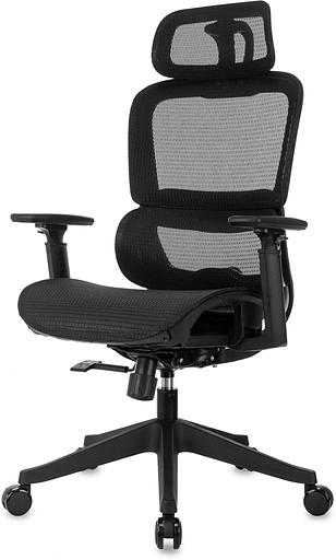 Кресло руководителя Бюрократ 831 черный сетка с подголов. крестов. пластик фото 3