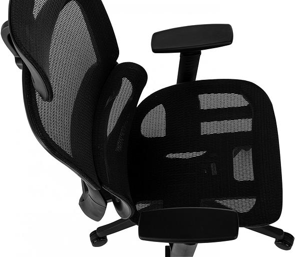 Кресло руководителя Бюрократ 831 черный сетка с подголов. крестов. пластик фото 8