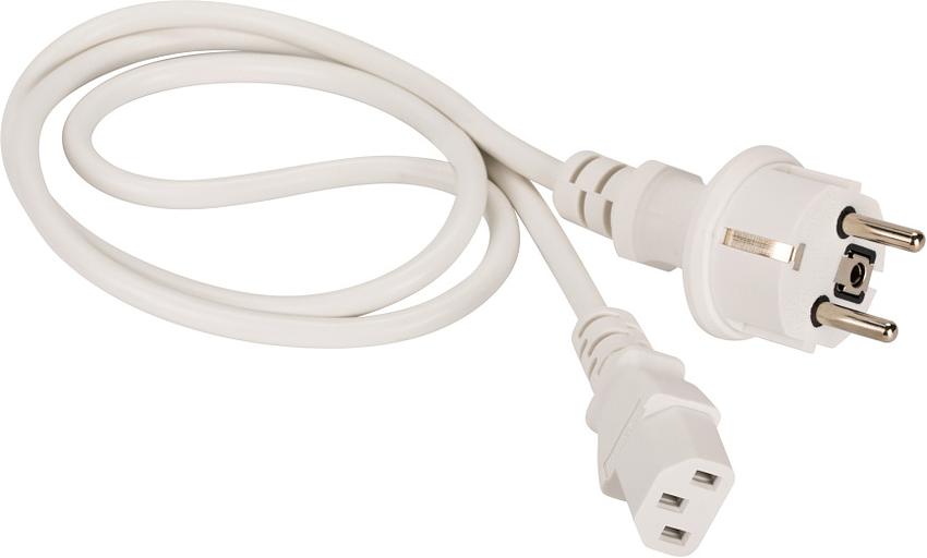 Шнур питания Lanmaster LAN-PP13/SH-0.5-WH C13-Schuko проводник.:3x0.75мм2 0.5м 220В 10А (упак.:1шт) белый фото 1