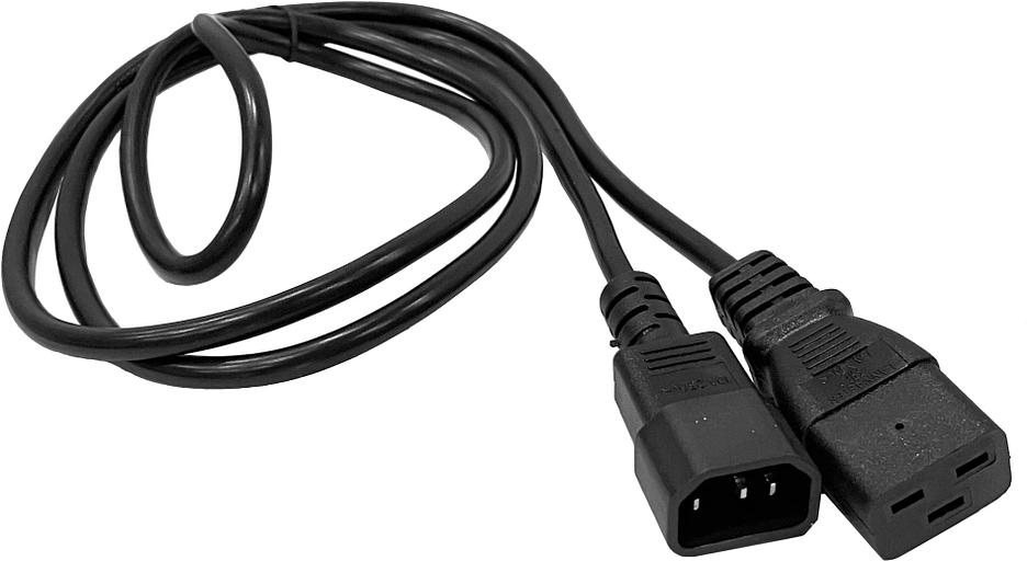 Шнур питания Lanmaster LAN-PP19/14-1.8-BK C19-С14 проводник.:3x0.75мм2 1.8м 220В 10А черный фото 1