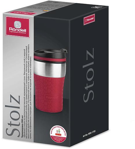 Термокружка для напитков Rondell Stolz RDS-1755 0.26л. красный картонная коробка фото 4