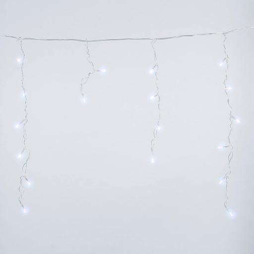 Гирлянда Бахрома светодиодная с контроллером 1,8 м 48 светодиодов ULD-B1805-048/DTA WHITE IP20 белый свет Провод прозрачный фото 3