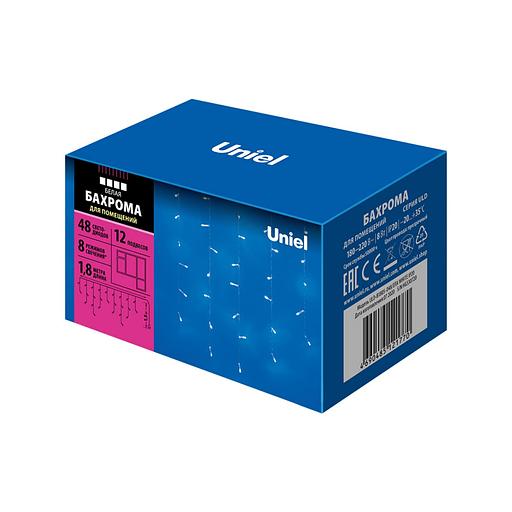 Гирлянда Бахрома светодиодная с контроллером 1,8 м 48 светодиодов ULD-B1805-048/DTA WHITE IP20 белый свет Провод прозрачный фото 7